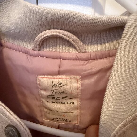 NWT Free People Wild Rose Faux Leather Bomber Jacket - Picture 5 of 5